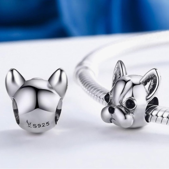 French bulldog silver charm fits all Pandora bracelets - Picture 2 of 3